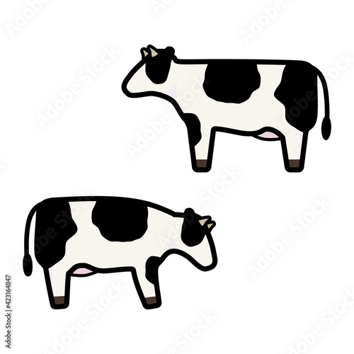 シンプルでかわいいホルスタインのイラスト