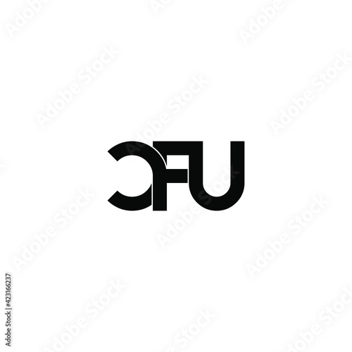 cfu letter original monogram logo design