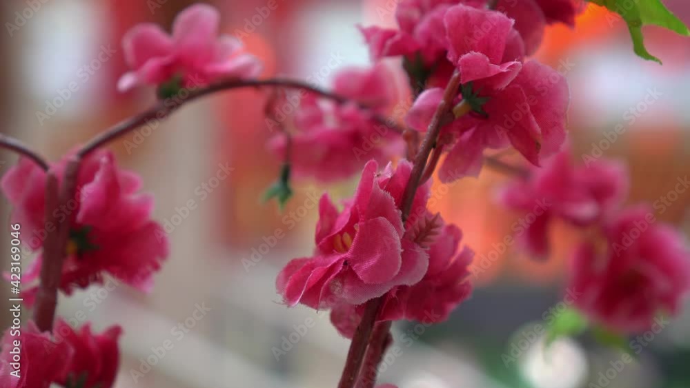 Artificial plum blossom in spring Chinese New Year Artificial plum blossom in spring Chinese New Year