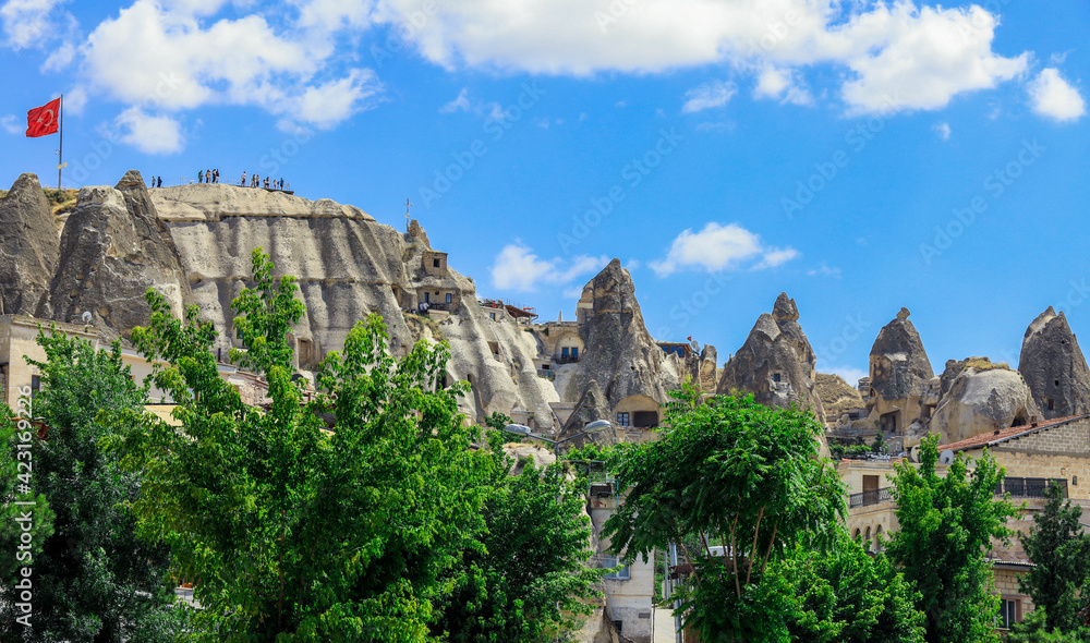 Famous cave houses in the Cappadocia, Turkey