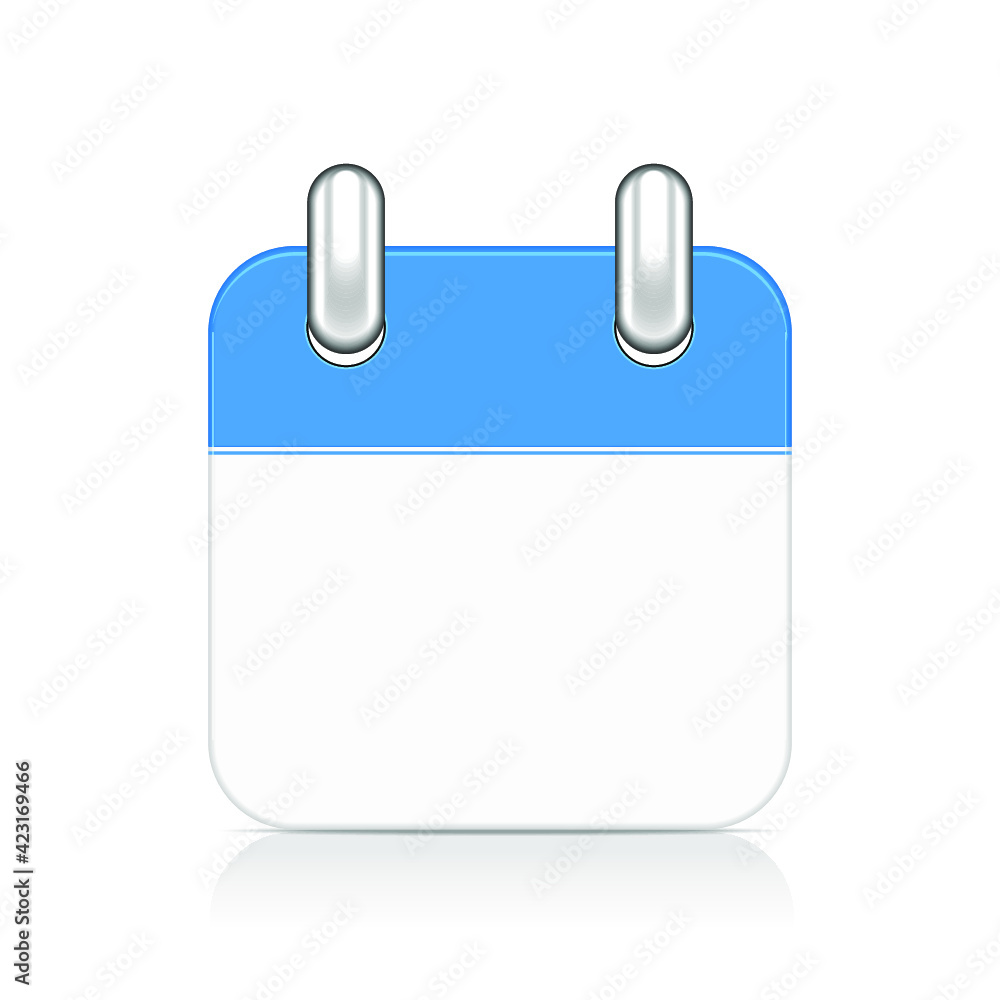Blank calendar icon isolated on a white background Blank calendar icon isolated on a white background