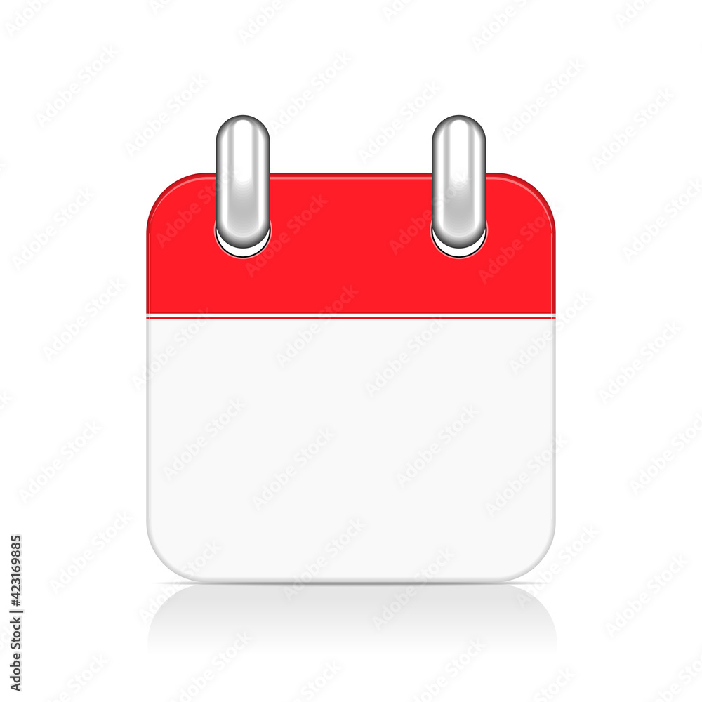 Blank calendar icon isolated on a white backgroundar Blank calendar icon isolated on a white backgroundar