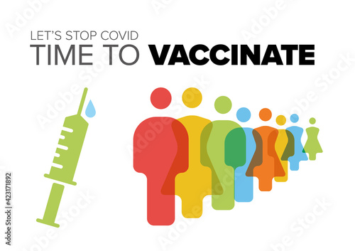 Time to vaccinate poster flyer template layout