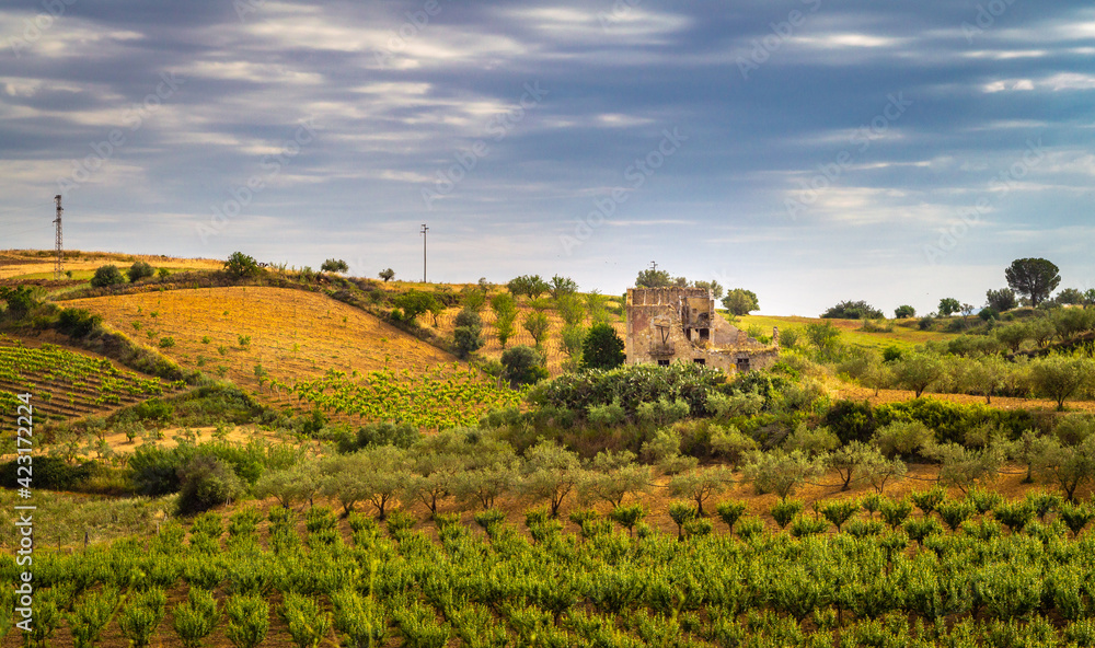 Beautiful Sicilian Landscape, Mazzarino, Caltanissetta, Italy, Europe