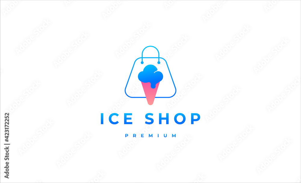 ice cream shop logo design vector illustration ice cream shop logo design vector illustration