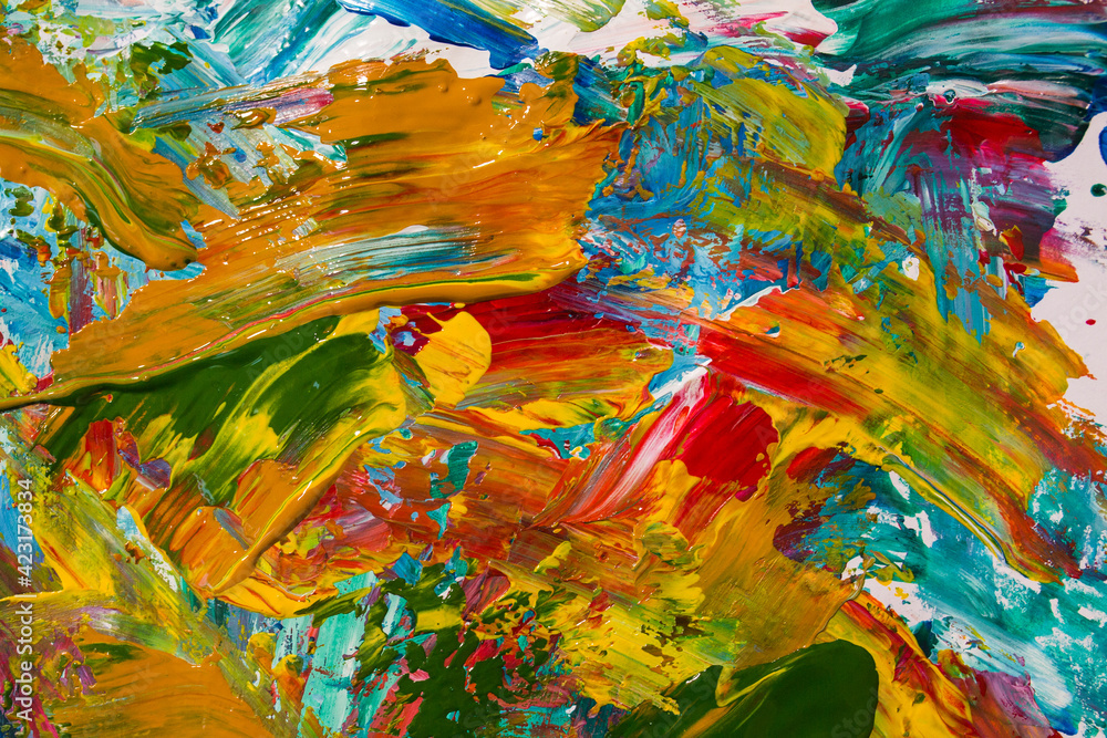 oil paint brush strokes on paper. multicoloure oil paint brush strokes on paper. multicoloure