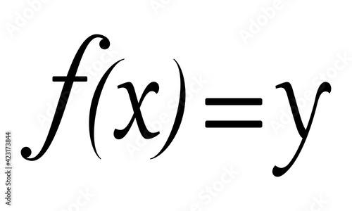 Math symbol for function of x and y, vector illustration