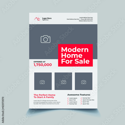 Modern Real Estate Marketing Flyer Template Design