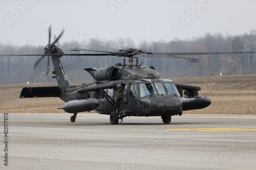 UH-60 Black Hawk Helicopters, Karmelava Airport, Lithuania 25 03 2021