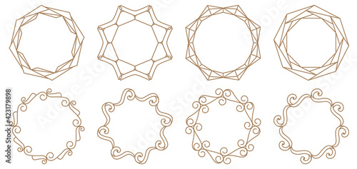 Set of decorative frames. G...