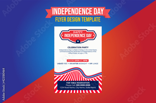 Happy independence day 4 th july, United states of america day. United states of america independence day. 4th july Happy independence day flyer design template. USA symbol, fourth of july Independenc photo