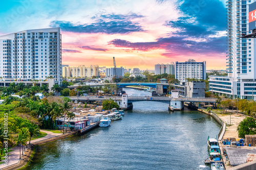 Miami River, aerial view, Florida, USA © TOimages