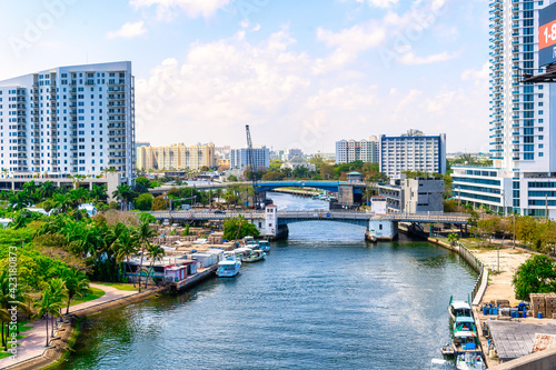 Miami River, aerial view, Florida, USA © TOimages