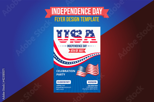 Happy independence day 4 th july, United states of america day. United states of america independence day. 4th july Happy independence day flyer design template. USA symbol, fourth of july Independenc photo