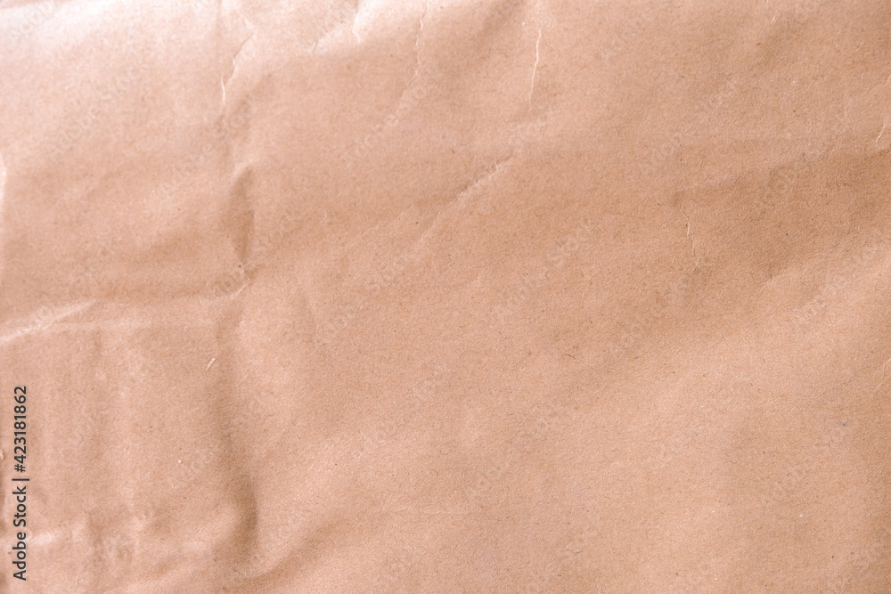 Naklejka premium brown crumple paper texture can be use as background