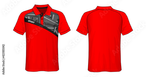 T-shirt polo design, Sport jersey template.	