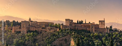 dawn in Alhambra Granada Spain photo