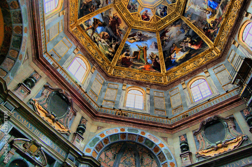 Main points of interest in the city of Florence (Italy). Dome of the Medici Chapel.