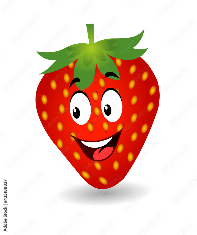 Obraz premium Strawberry Cartoon