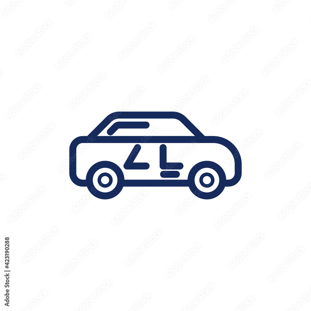 car icon vector symbol on white background, Isolated Automobile Icon vector isolated illustration, private car line icon car icon vector symbol on white background, Isolated Automobile Icon vector isolated illustration, private car line icon