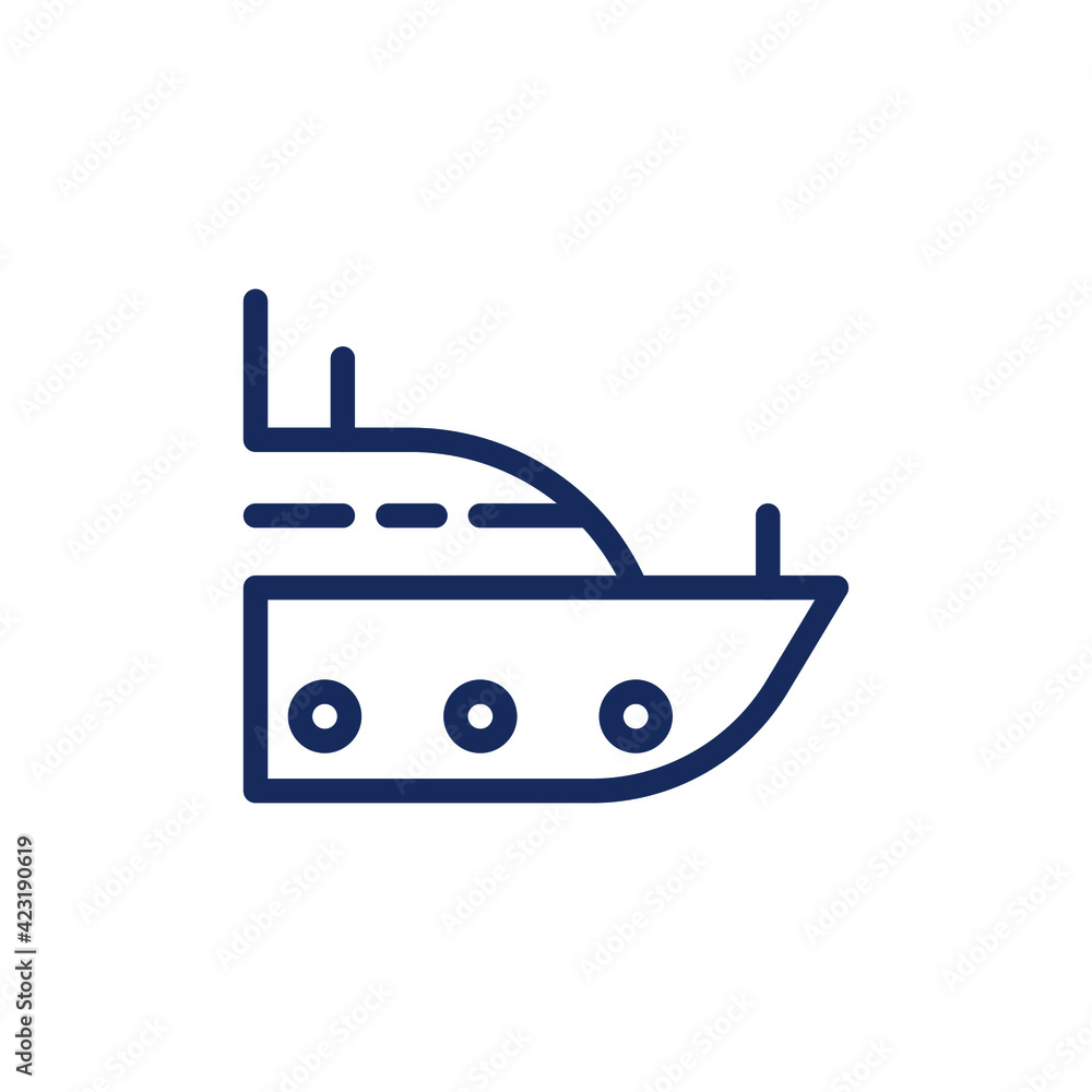Ship isolated line vector on a white background. Shipping icon vector illustration. Ship, transportation symbol, Simple vector illustration for graphic and web design. Ship isolated line vector on a white background. Shipping icon vector illustration. Ship, transportation symbol, Simple vector illustration for graphic and web design.