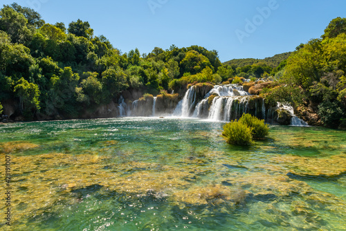 Krka National Park, waterfall Skradinski buk, Croatia.