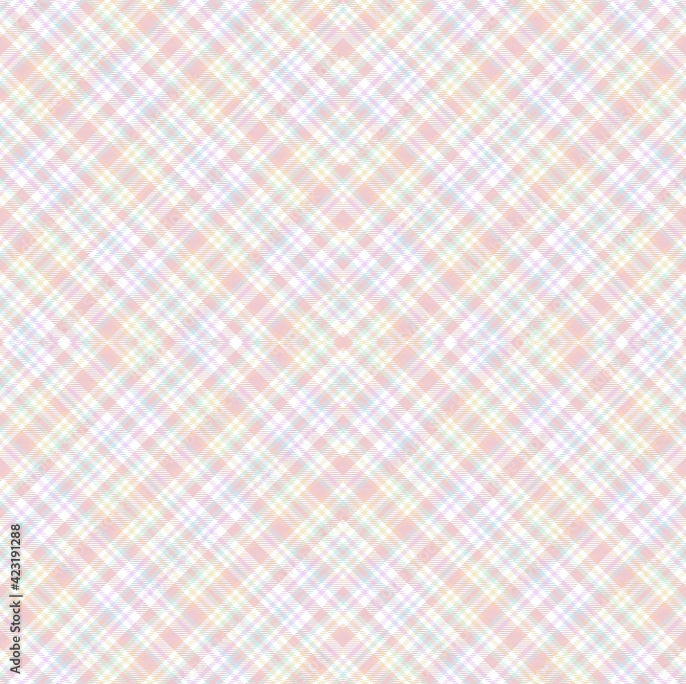 Rainbow Pastel Argyle Plaid Tartan textured Seamless Pattern Design Rainbow Pastel Argyle Plaid Tartan textured Seamless Pattern Design