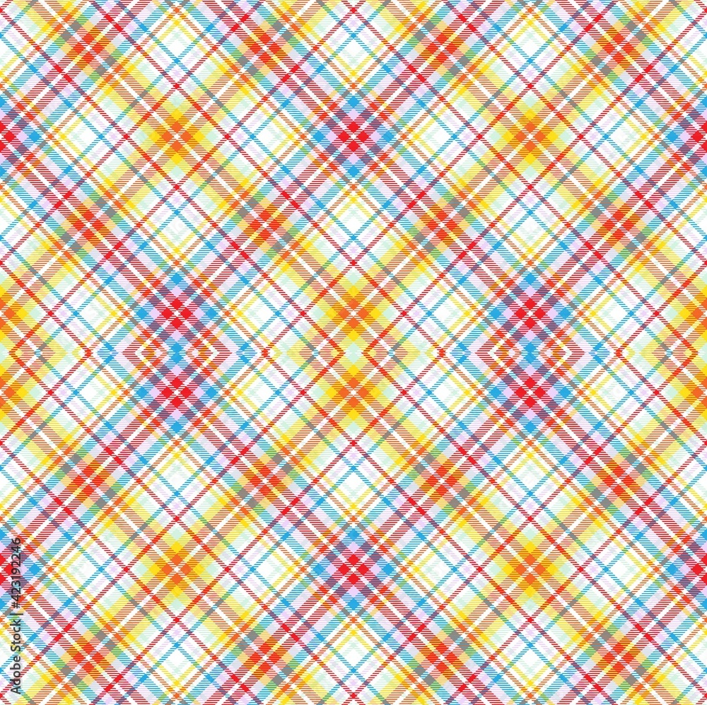 Rainbow Pastel Argyle Plaid Tartan textured Seamless Pattern Design Rainbow Pastel Argyle Plaid Tartan textured Seamless Pattern Design