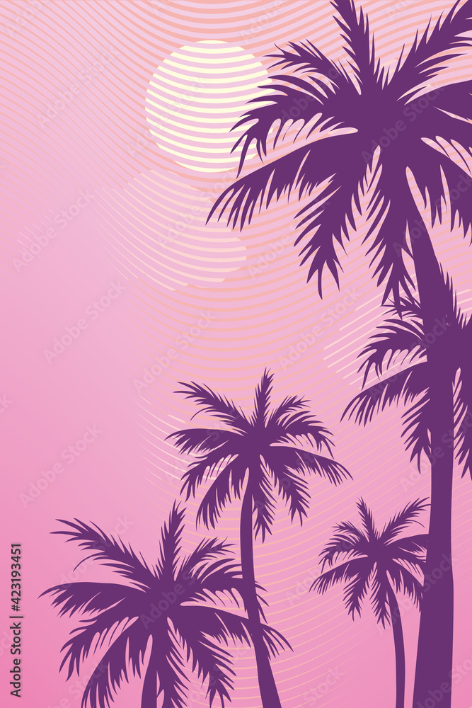 palms tropical landscape