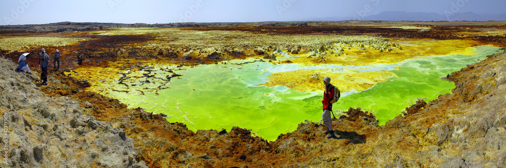 Panorama de Dallol, zone volcanique en Ethiopie