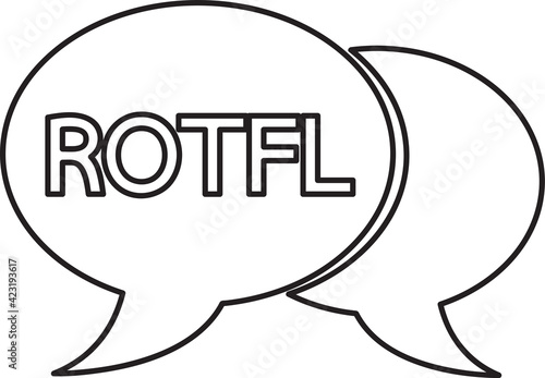internet acronym chat bubble icon sign design