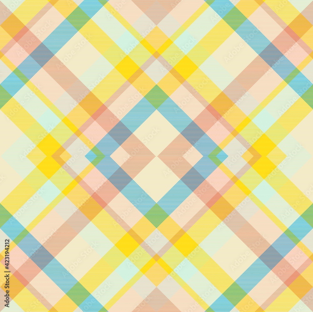 Rainbow Pastel Argyle Plaid Tartan textured Seamless Pattern Design Rainbow Pastel Argyle Plaid Tartan textured Seamless Pattern Design