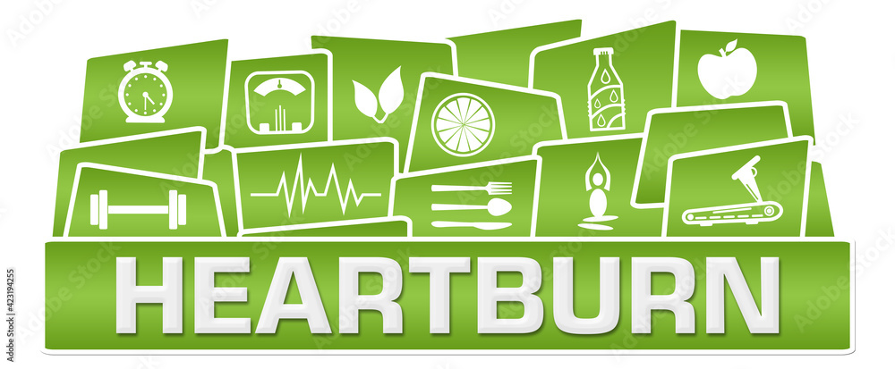 Heartburn Green Health Symbols On Top Triangles Heartburn Green Health Symbols On Top Triangles