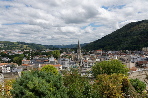 View of the city of Lourdes from the castle