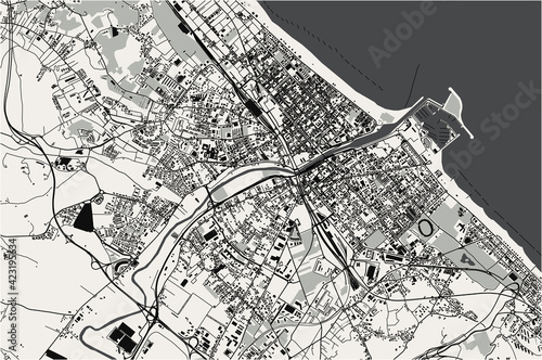 map of the city of Pescara , Abruzzo, Italy