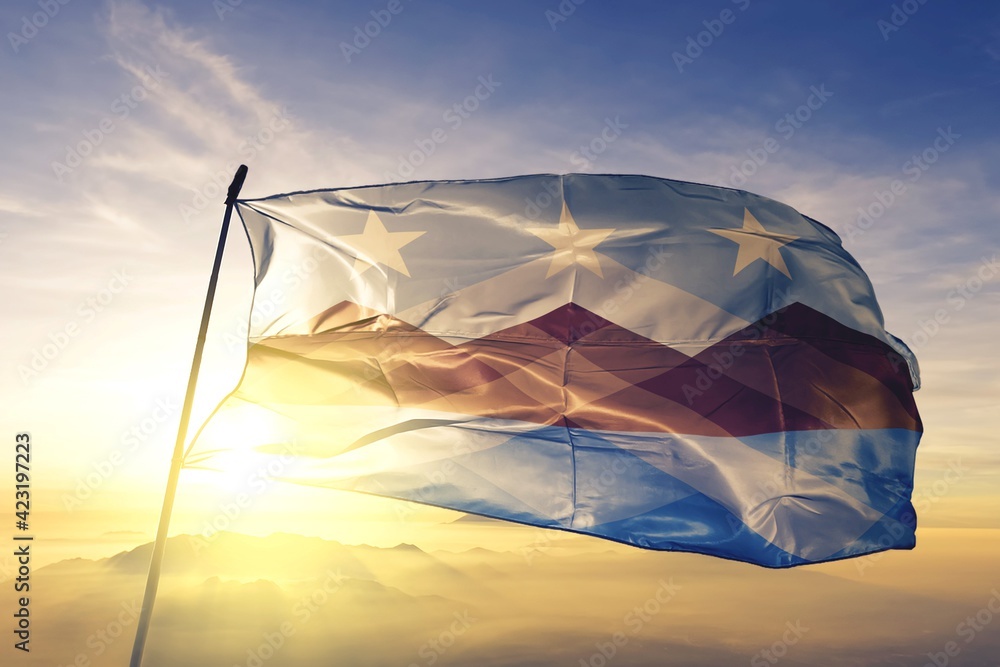 Peoria of Arizona of United States flag waving on the top