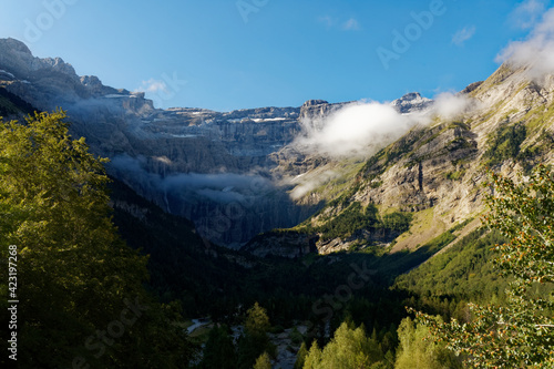 Panoramic view of the " Crique de Gavarnie" in the Pyrenees