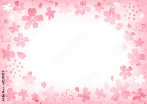 桜のイラストフレーム © NORICO