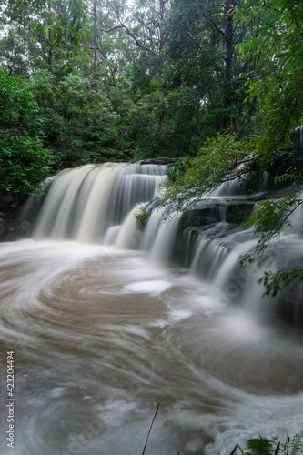Fototapeta Naklejka Na Ścianę i Meble -  Balaka Falls on overcast day, Sydney, Australia.