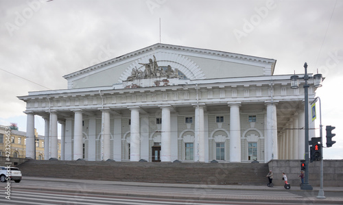  View of the Stock Exchange building on July 5  2015 in St. Petersbur