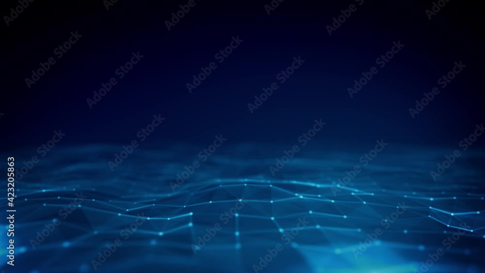 Abstract Plexus Geometrical Background Loop/ 4k animation of an abstract technology background with moving lines and dots for network digital data concept and communication seamless looping