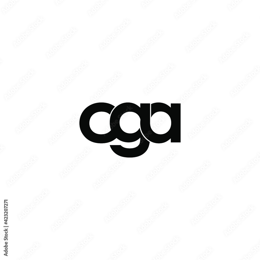 cga letter original monogram logo design Stock Vector | Adobe Stock
