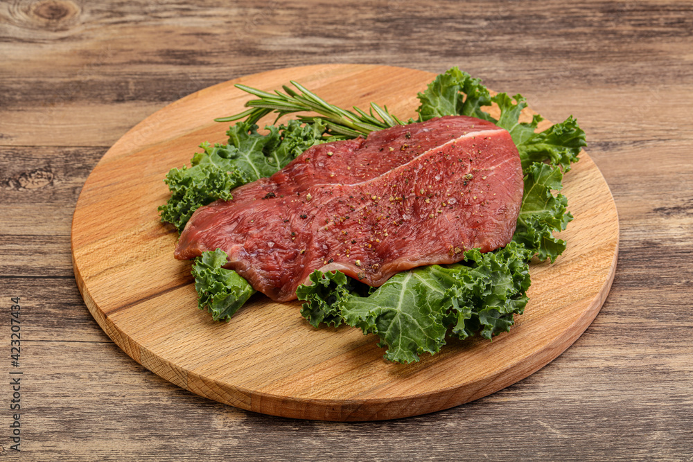 Raw beef steak for grill