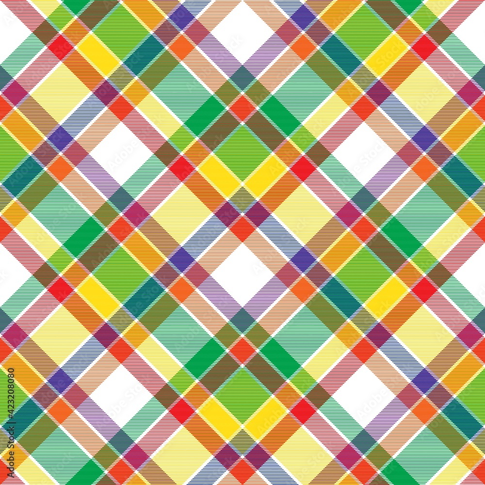Rainbow Chevron Plaid Tartan textured Seamless Pattern Design Rainbow Chevron Plaid Tartan textured Seamless Pattern Design