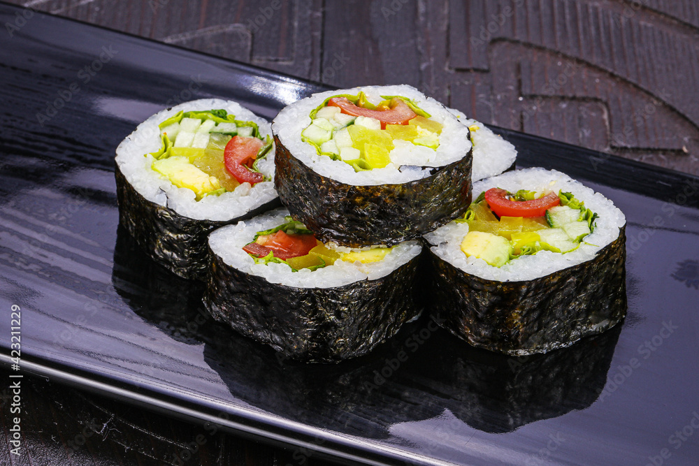 Japanese roll maki with vegetables Japanese roll maki with vegetables