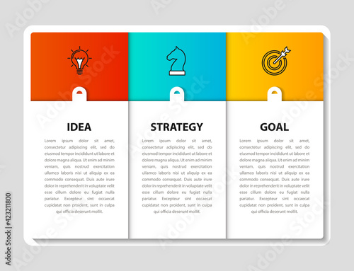 Infographic design template. Creative concept with 3 steps