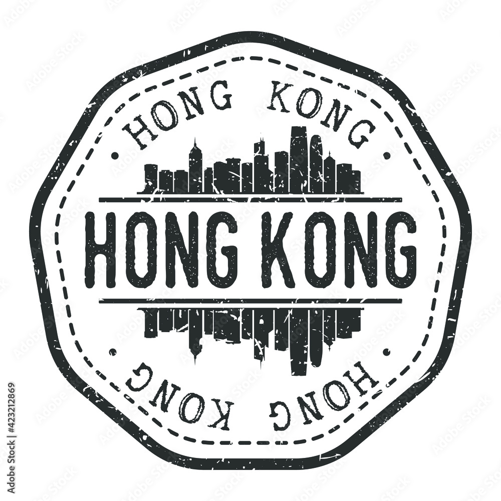 Vettoriale Stock Hong Kong Stamp Skyline Postmark. Silhouette Postal  Passport. City Round Vector Icon. Vintage Postage Design. | Adobe Stock