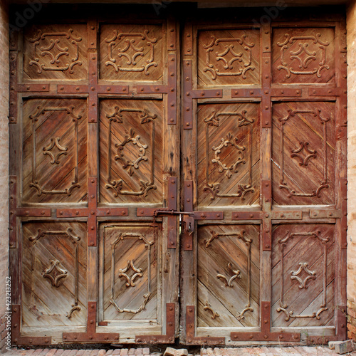 Photography old wooden door