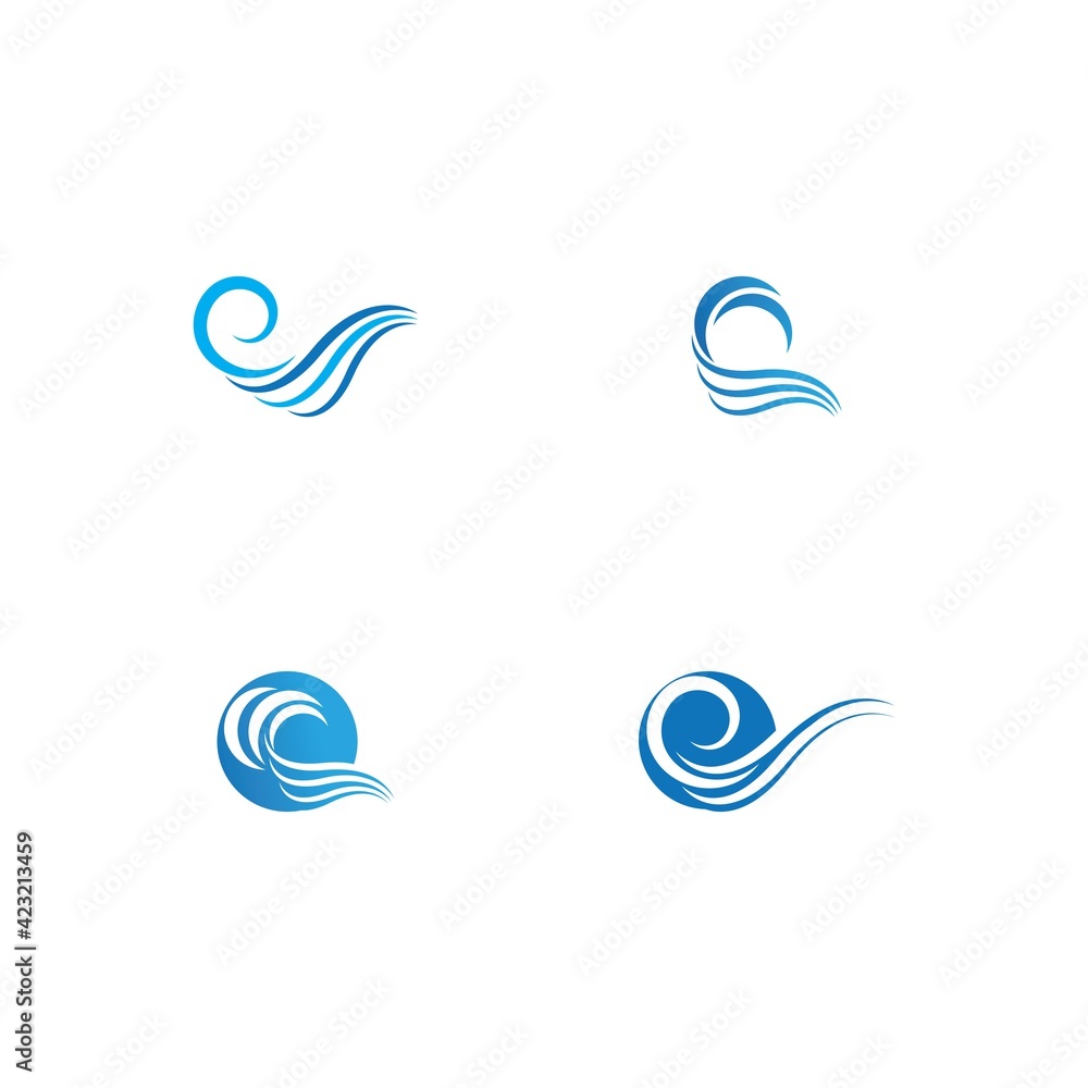 Naklejka premium water wave icon vector illustration design