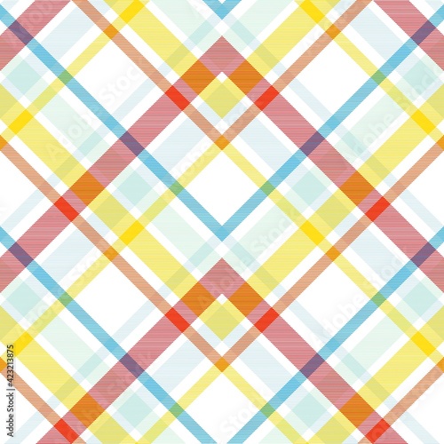 Rainbow Pastel Chevron Plaid Tartan textured Seamless Pattern Design